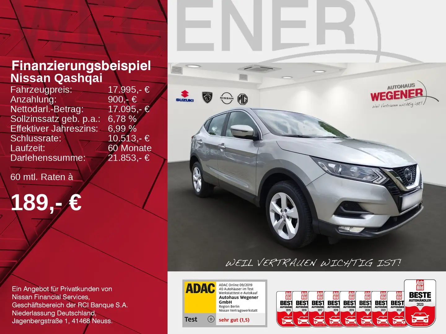 Nissan Qashqai QASHQAI SHIRO 6MT KAMERA NAVI KLIMA SHZ Silber - 2