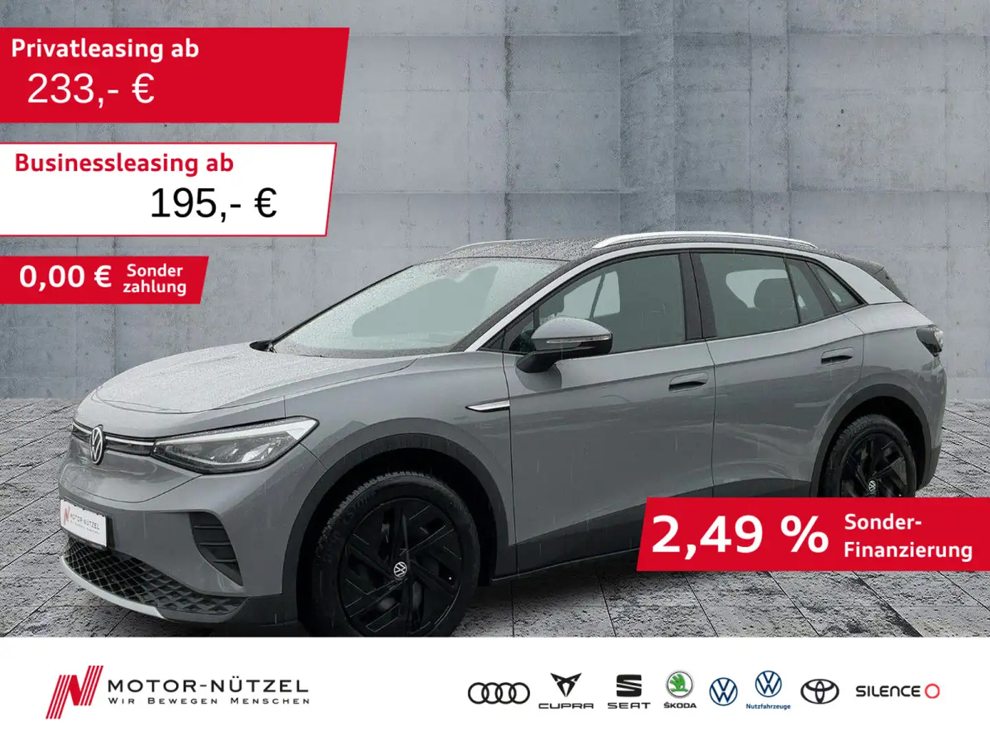 Volkswagen ID.4 PURE 109kw LED+NAV+ACC+DAB+2xPDC+WäRMEPUMPE Grau - 1