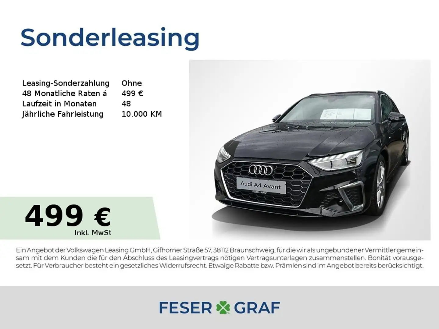 Audi A4 Avant S line 40 TFSI S tronic AHK LED Negro - 1