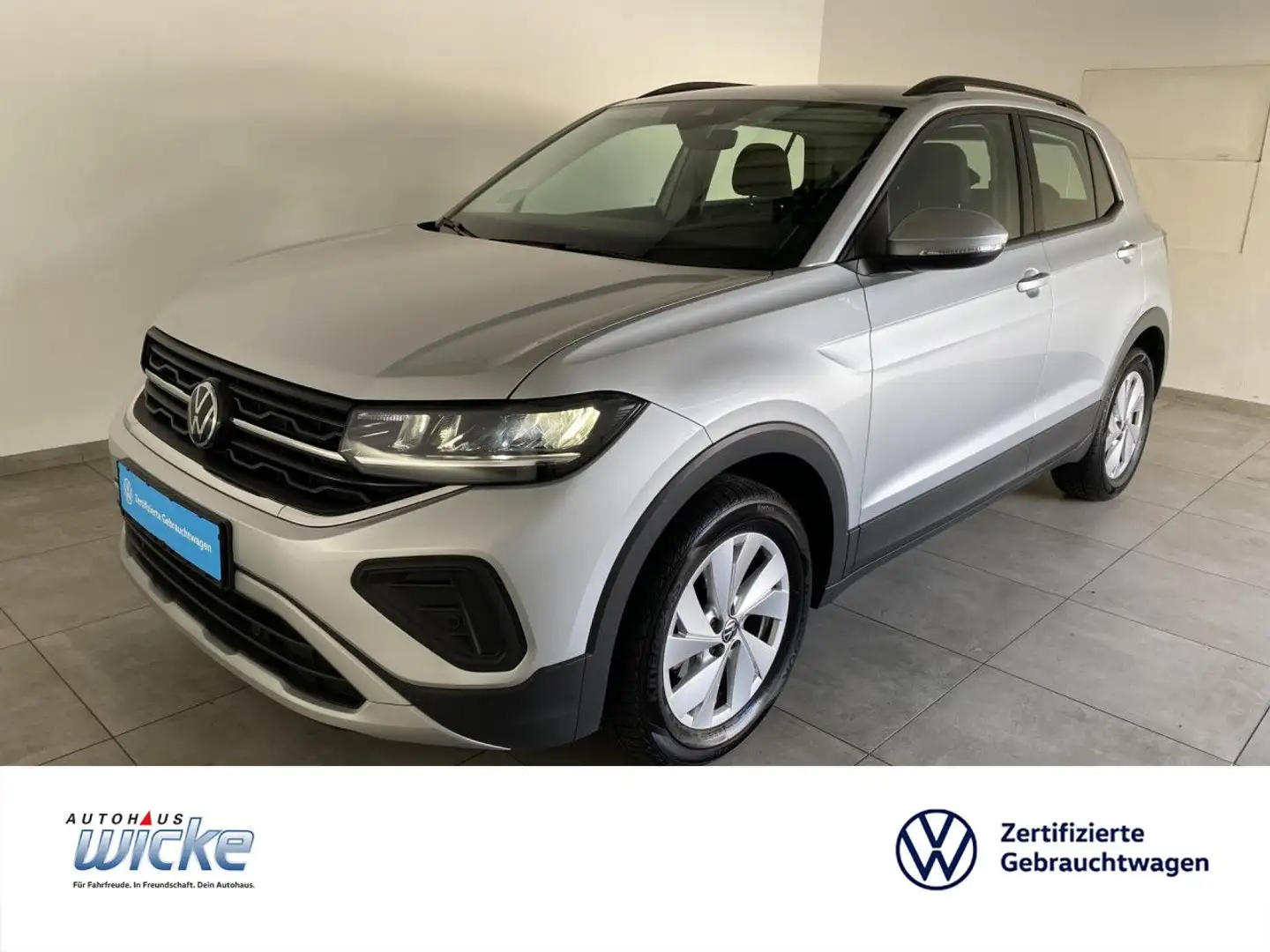 Volkswagen T-Cross 1.0 TSI DSG Life CONNECT KLIMA PDC LED SIT Silber - 1