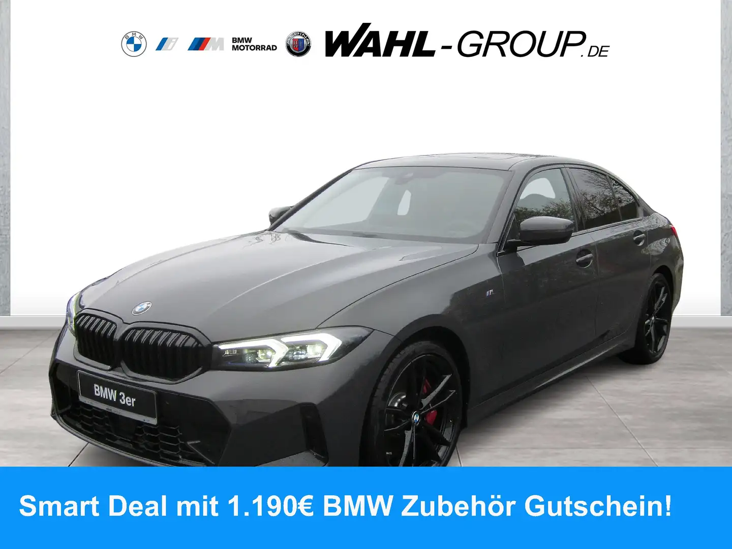 BMW 330 d xDrive Limousine M Sport Pro eSitze Carbon ACC H Grau - 1