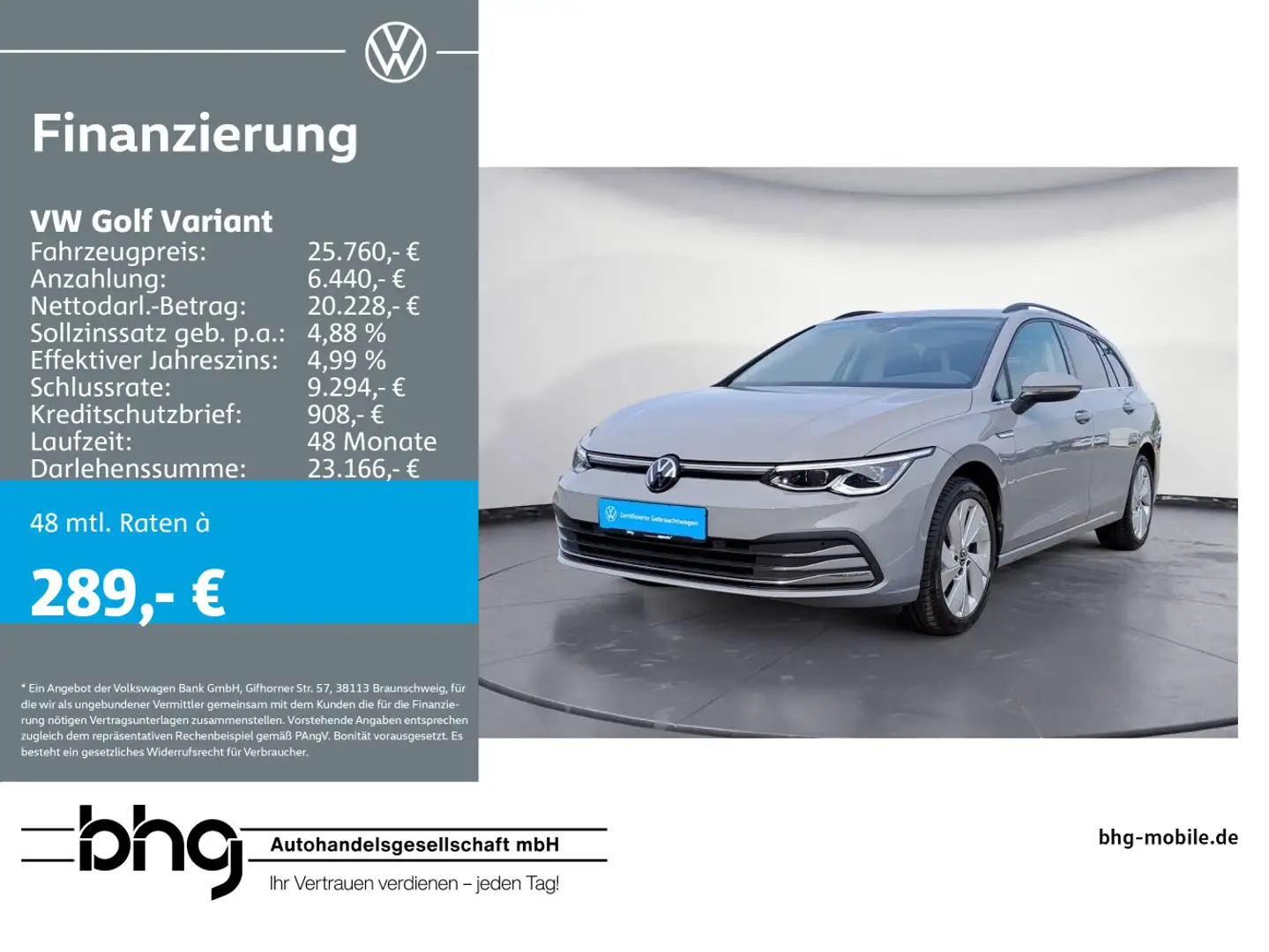 Volkswagen Golf Variant 1.5 TSI Matrix Kamera Keyless ACC Grau - 1