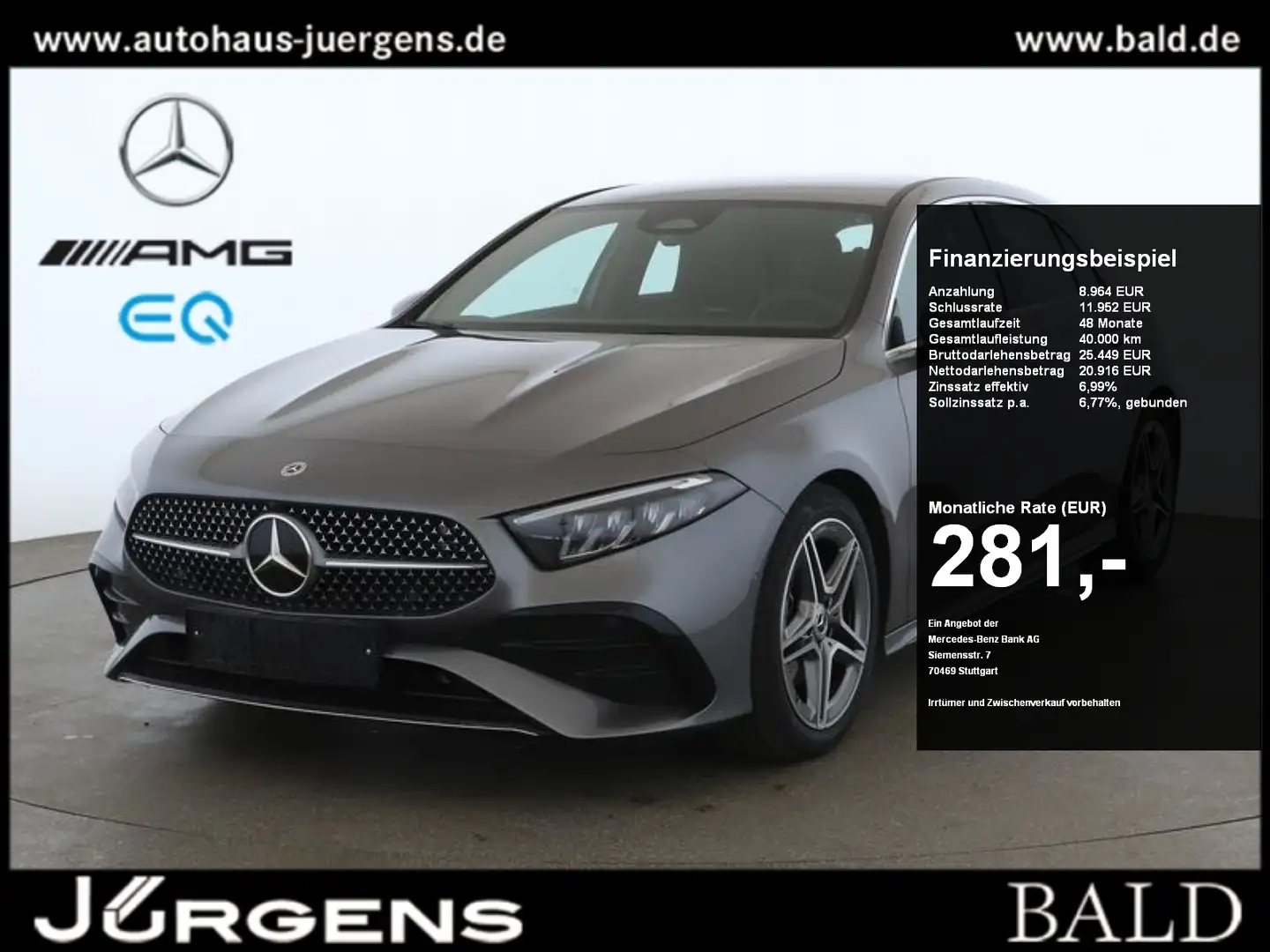 Mercedes-Benz A 180 AMG-Sport/LED/Kamera/Winter/Ambiente/18' Grijs - 1