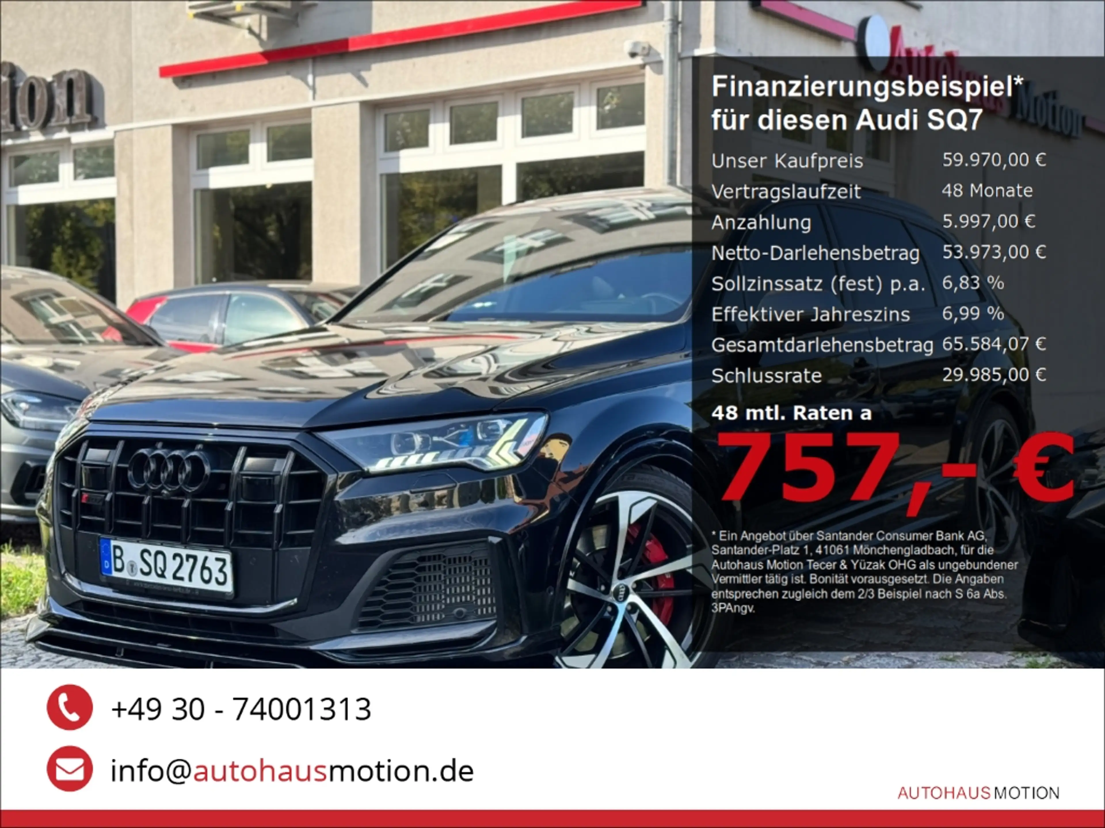 Audi SQ7 4.0 TDI quattro 7-Sitzer Pano Raute Matrix Kamera