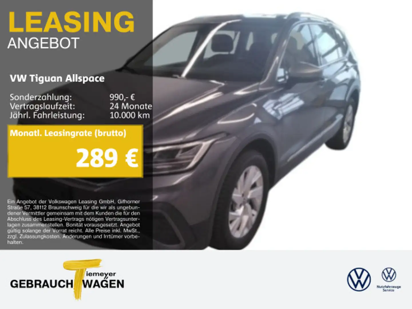 Volkswagen Tiguan Allspace 1.5 TSI LIFE 7SITZE NAVI AHK KAM Grau - 1
