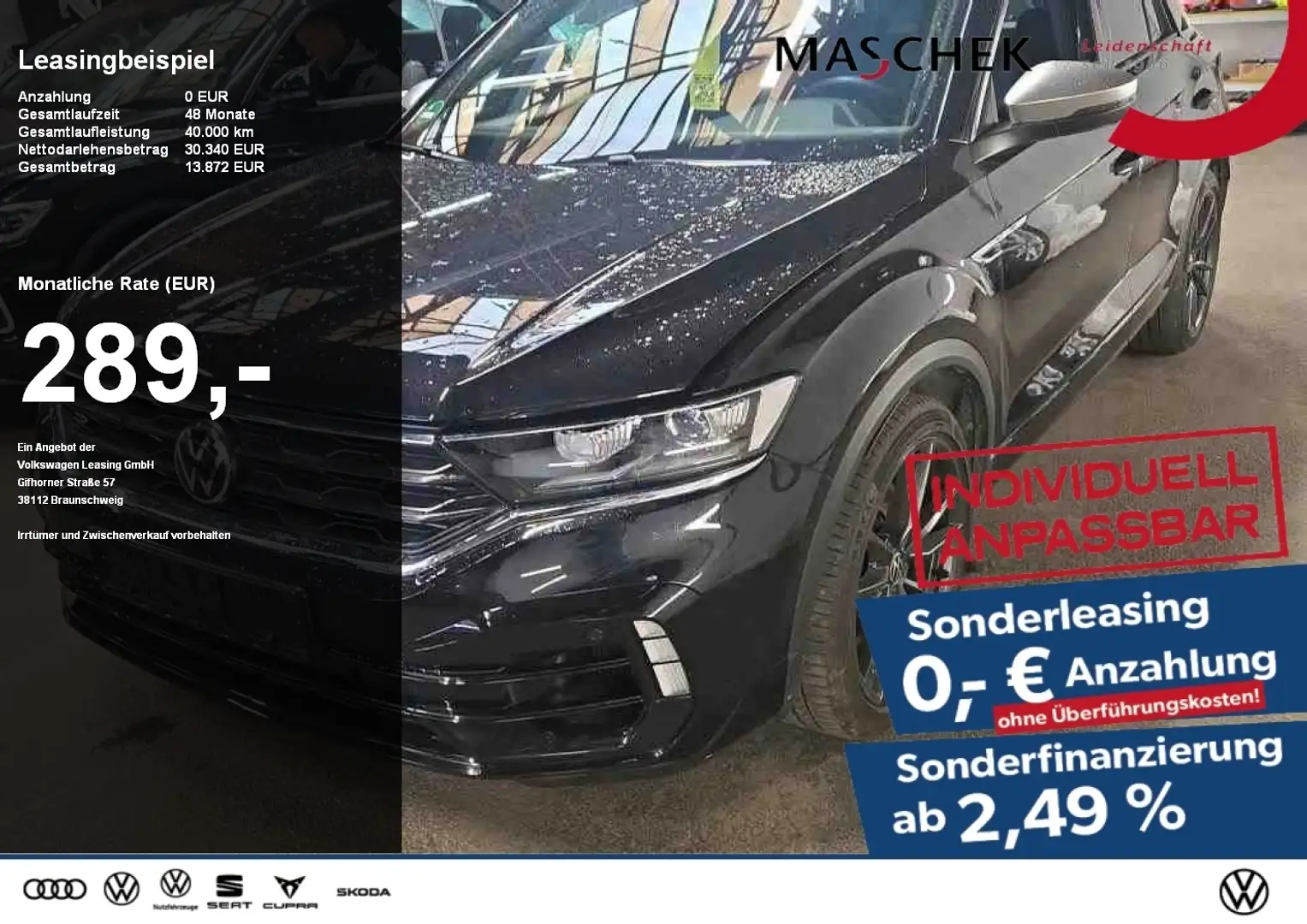 Volkswagen T-Roc R 2.0 TSI DSG Pano DCC *Beats* RearView Schwarz - 1