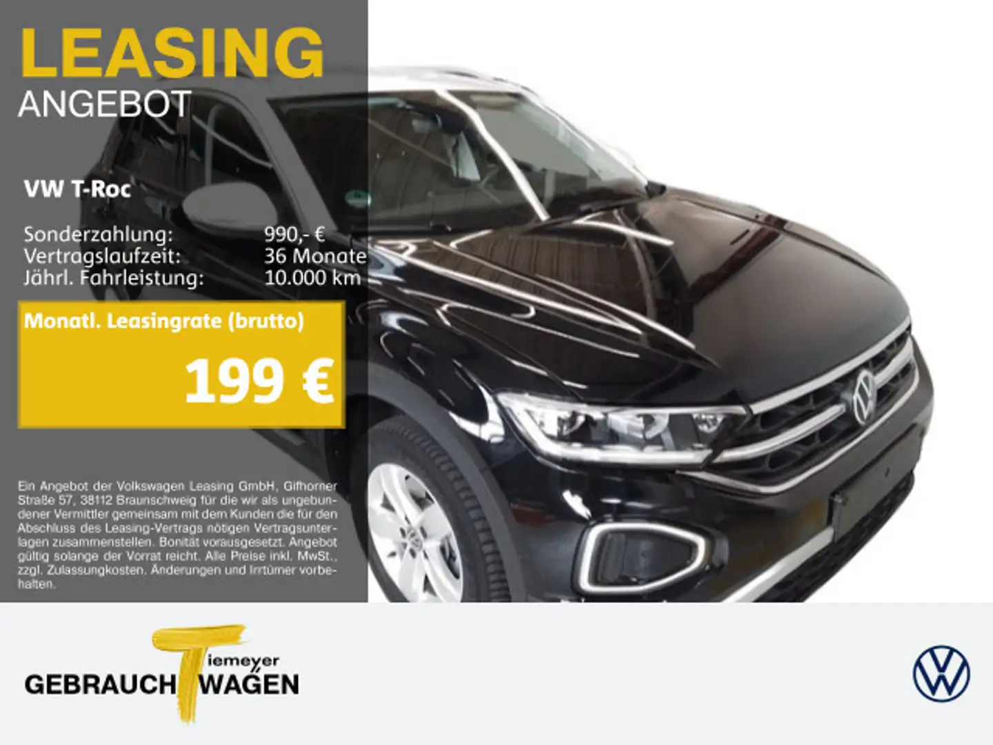 Volkswagen T-Roc 2.0 TDI DSG STYLE IQ.LIGHT LM19 AHK NAVI K Schwarz - 1