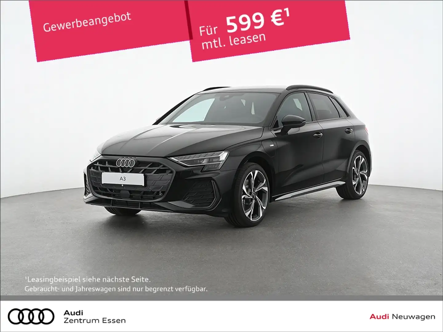 Audi A3 SPORTBACK 40 TFSI E S LINE MATRIX LED NAVI HuD Schwarz - 1
