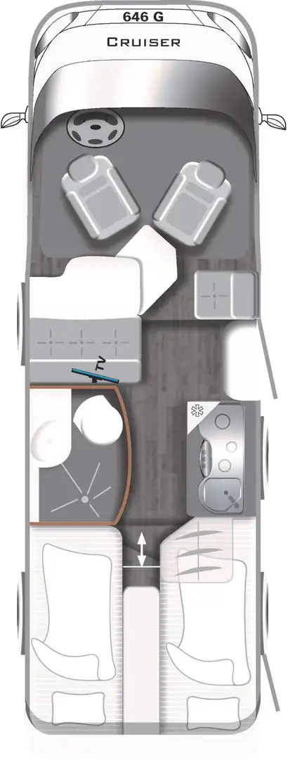 LMC Cruiser V 646 G Automatik Navigation TV Sat uvm. Grijs - 2