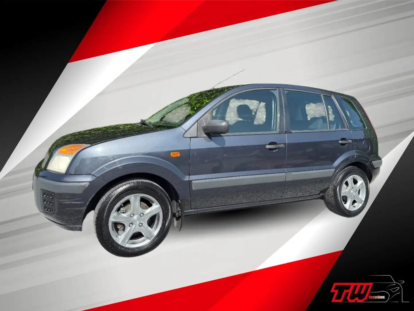 Ford Fusion 1.4 Champion | NWE APK | AIRCO | TREKHAAK | NAP Gris - 1