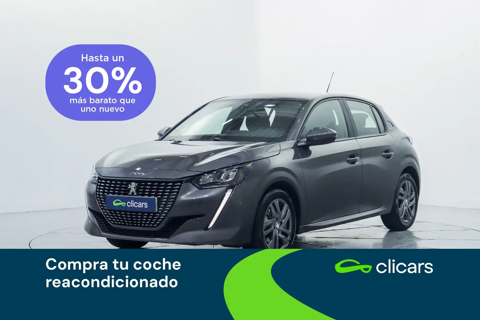 Peugeot 208 1.2 Puretech S&S Active Pack 100 Gris - 1