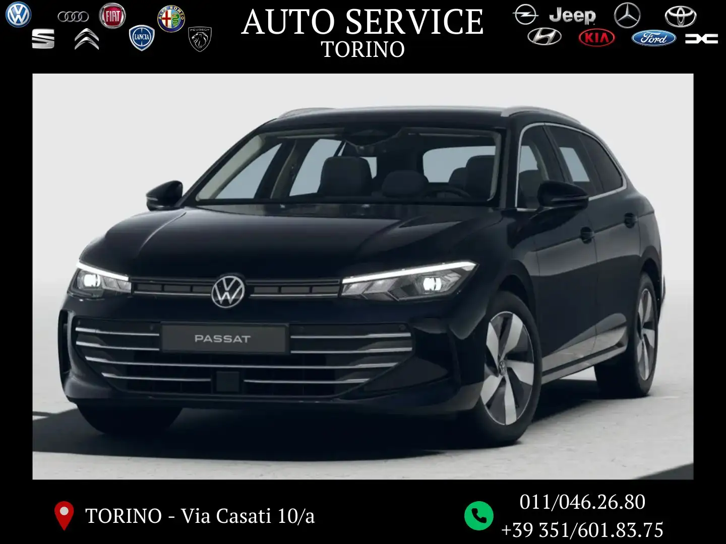 Volkswagen Passat 2.0 tdi scr evo 150cv dsg Business PRONTA CONSEGNA Nero - 1
