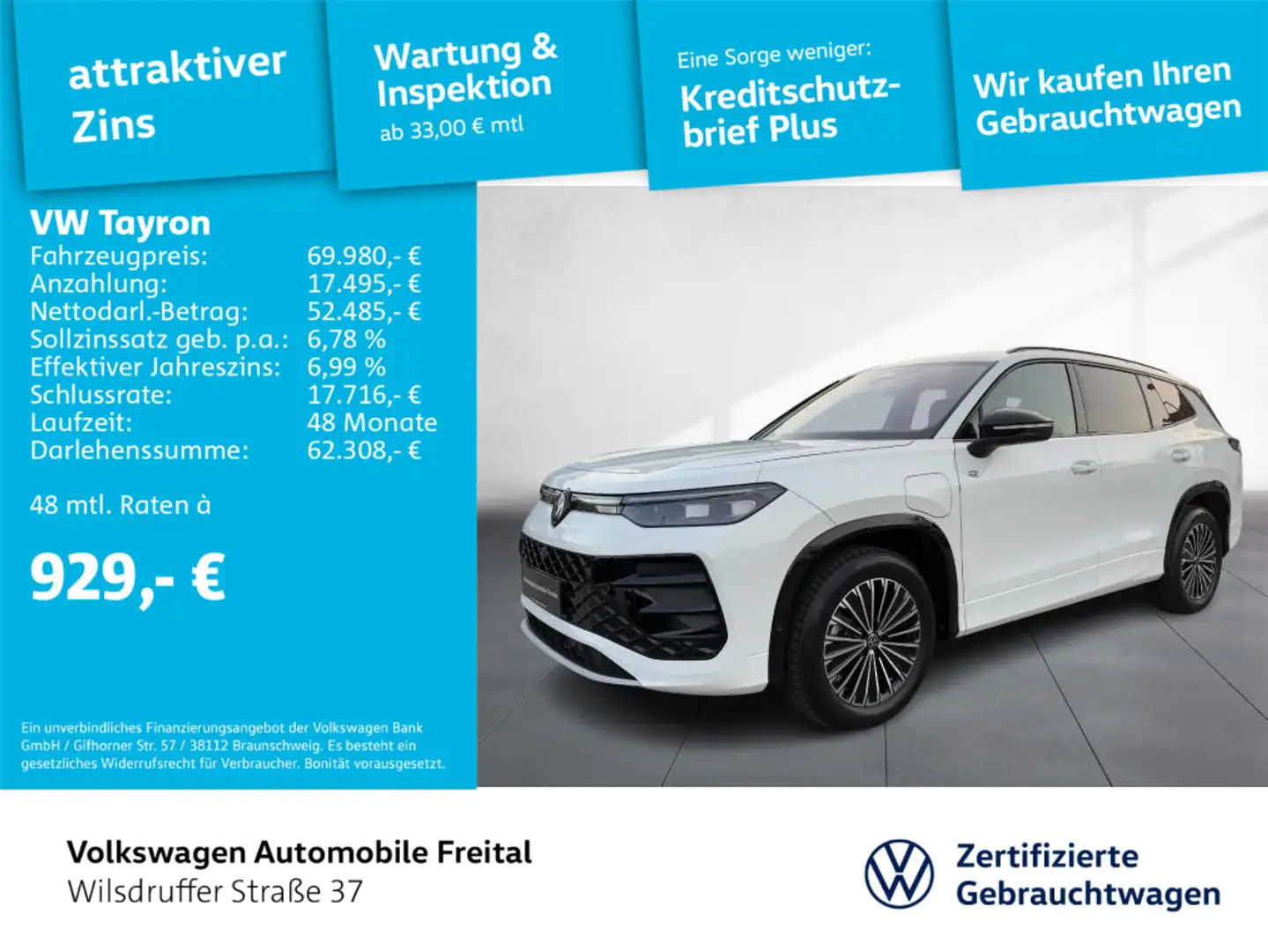 Volkswagen Tayron R-Line 1,5 l eHybrid DSG *AHK PANO LEDER* Wit - 1
