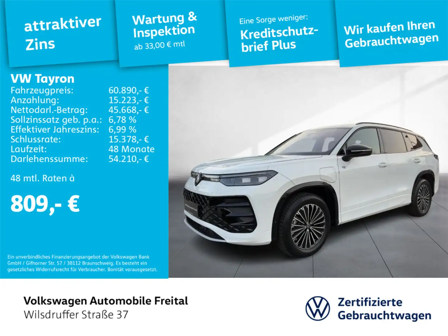 Volkswagen Tayron R-Line 1,5 l eHybrid DSG *AHK PANO LEDER* Bianco - 1