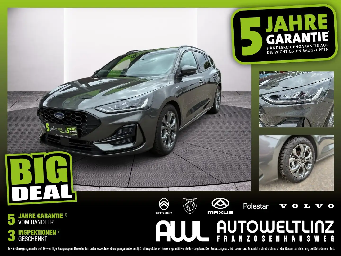 Ford Focus Traveller 1.0 EcoBoost ST-Line X ACC+LED Grau - 1