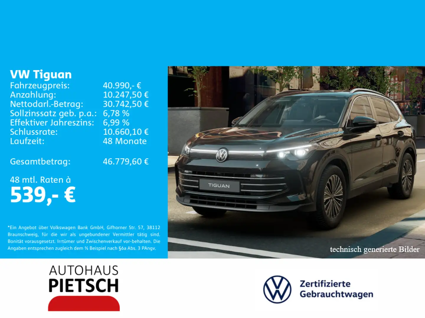 Volkswagen Tiguan 1.5 eTSI Elegance DSG Schwarz - 1