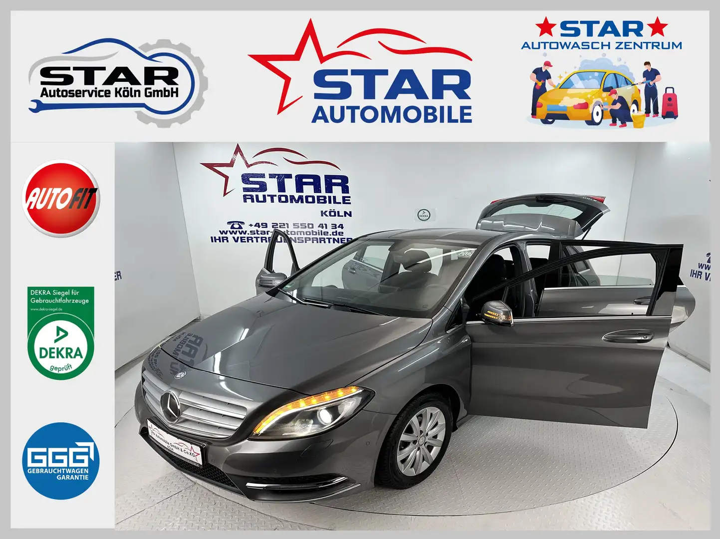 Mercedes-Benz B 180 B 180 DCT 90KW*Licht Sicht Paket*NAVI*PDC*Bi-Xenon Grau - 1