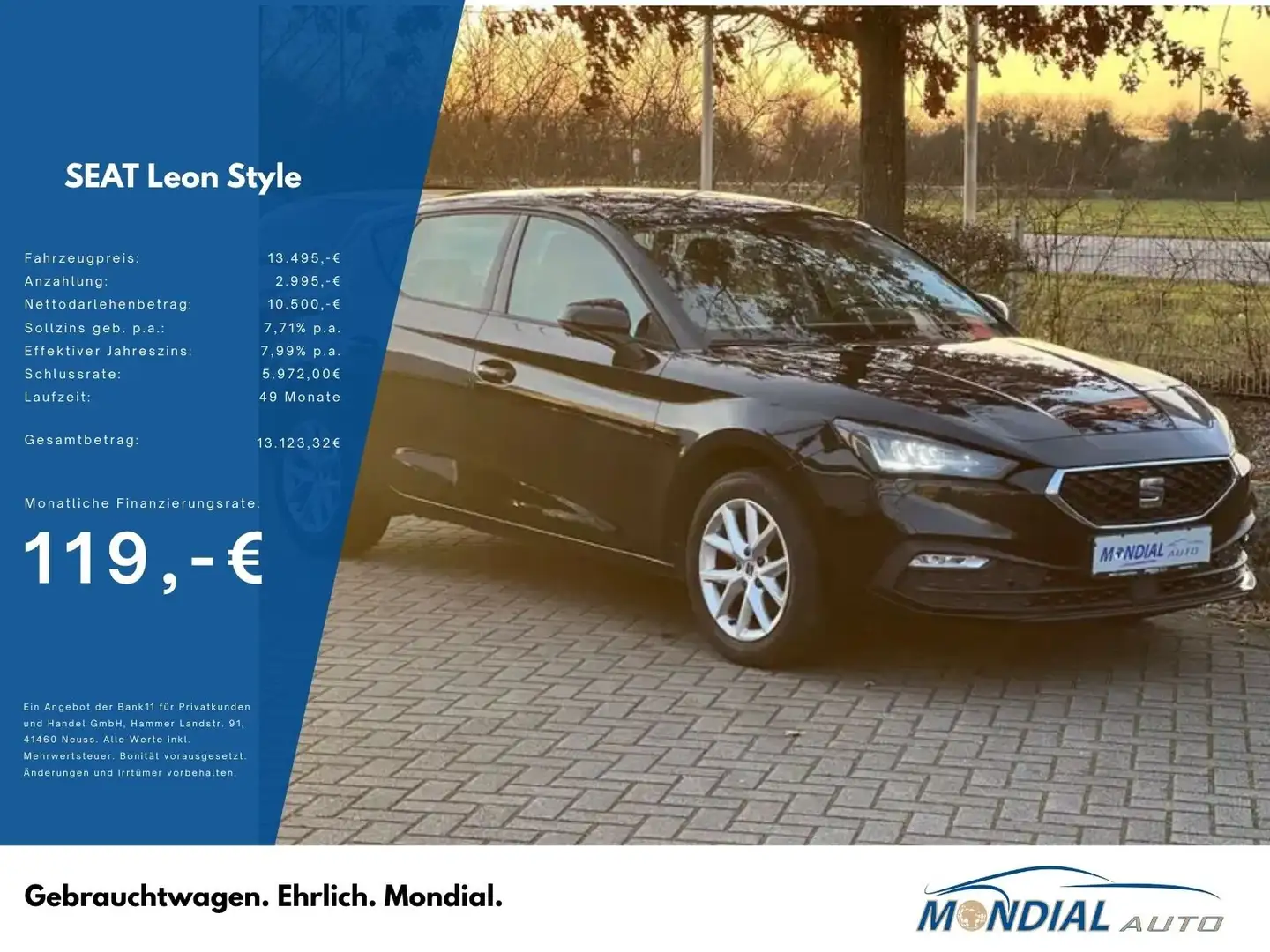 SEAT Leon Style 1-Hd*Virtual*LED*Kamera*Scheckheft Schwarz - 1