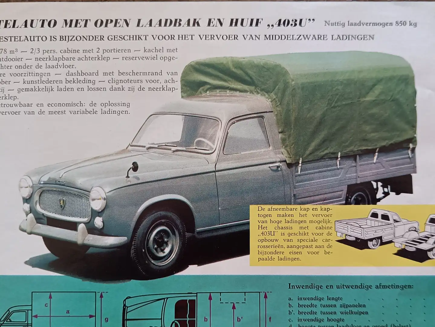 Peugeot 404 403 bestelauto Grijs - 2