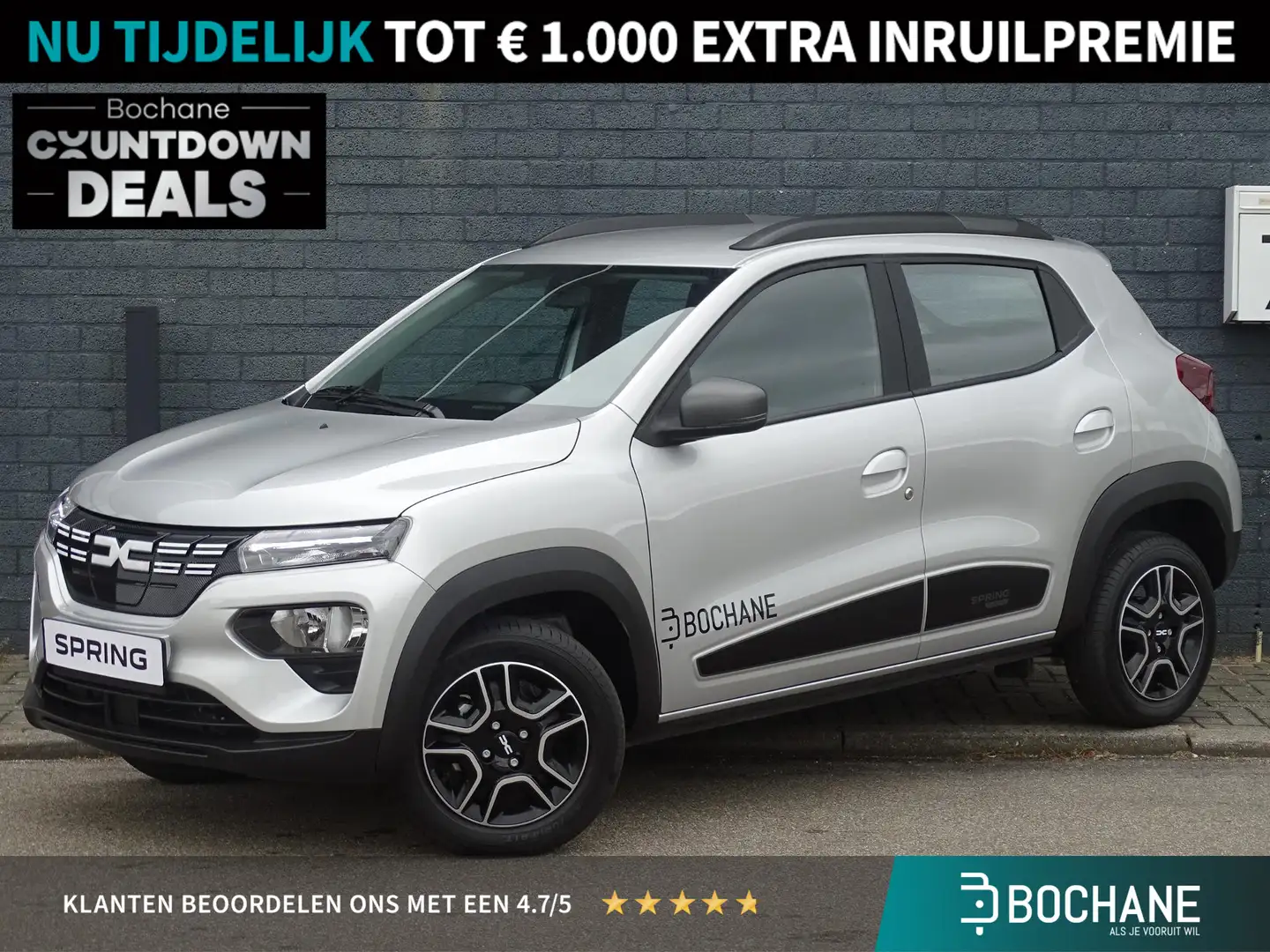Dacia Spring Expression 27 kWh DC SNELLADER / NAVI / APPLE CARP Zilver - 1