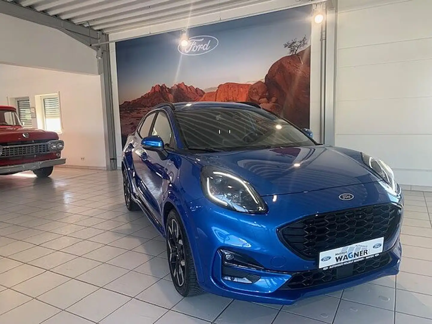 Ford Puma 1.0 Hybrid ST-LINE X/iACC/KAMERA/TWA Blauw - 1