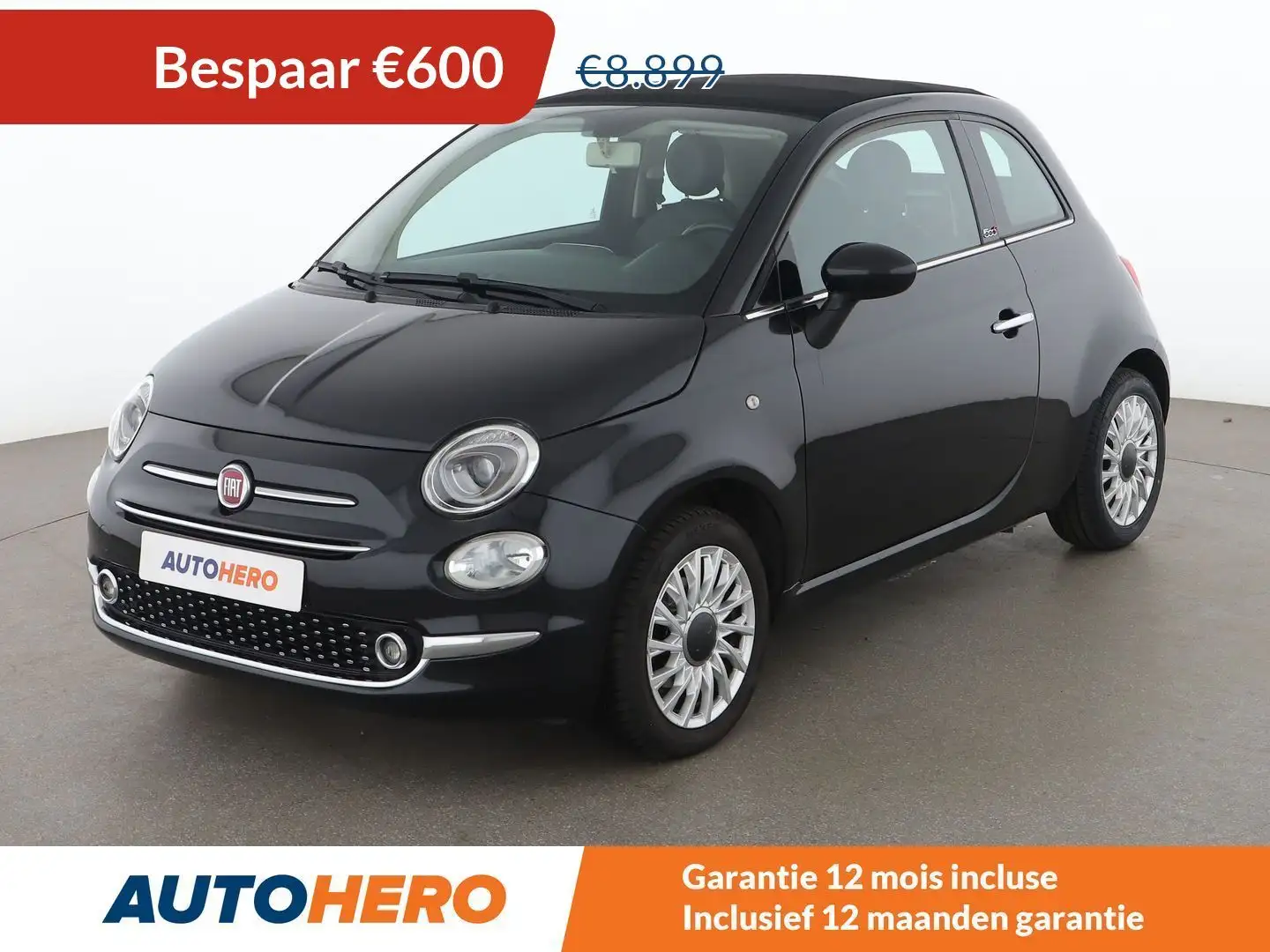 Fiat 500C 1.2 Lounge Noir - 1