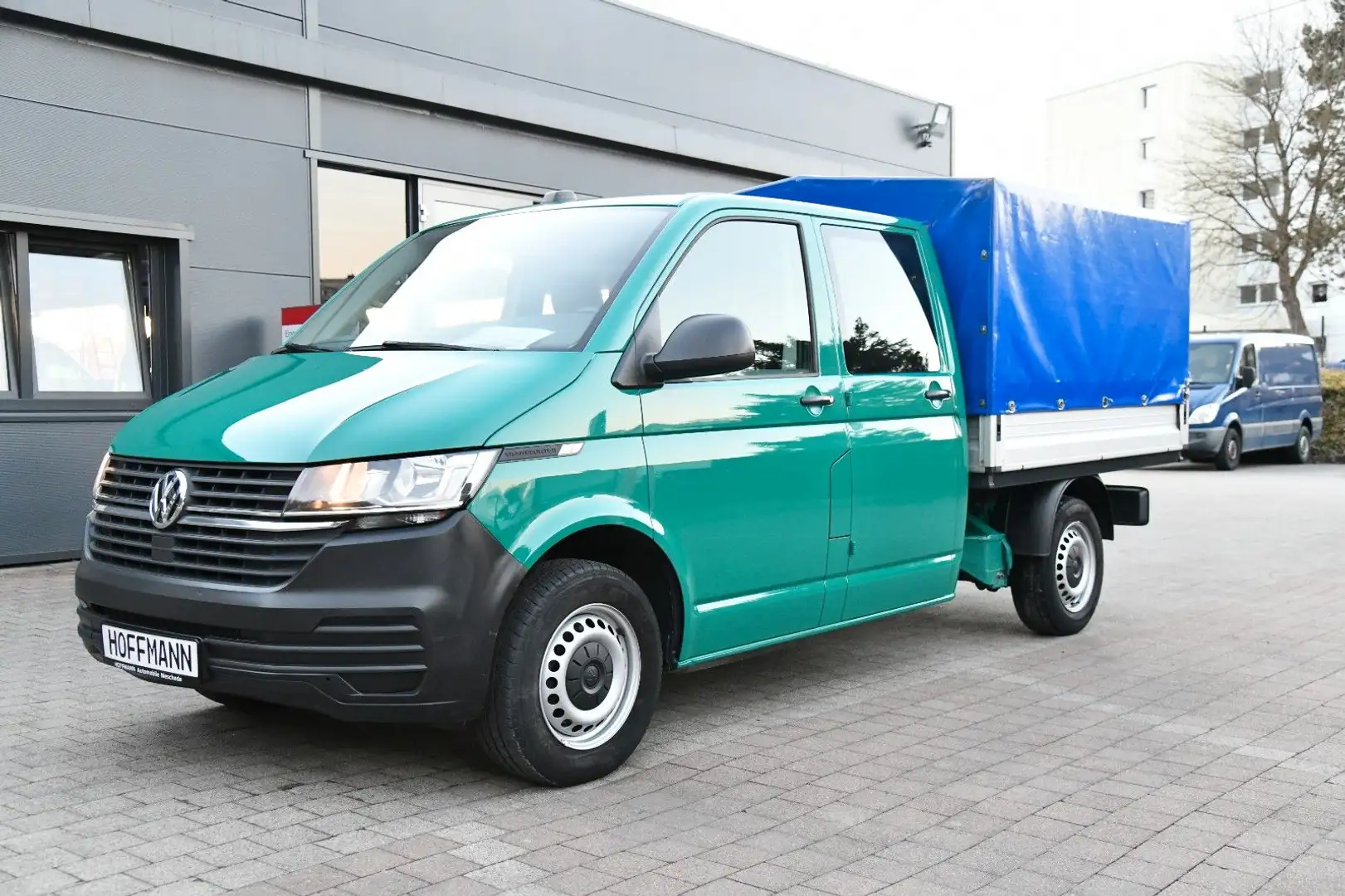 Volkswagen T6 Transporter Doka Pritsche Plane DSG 6-Sitze Grün - 2