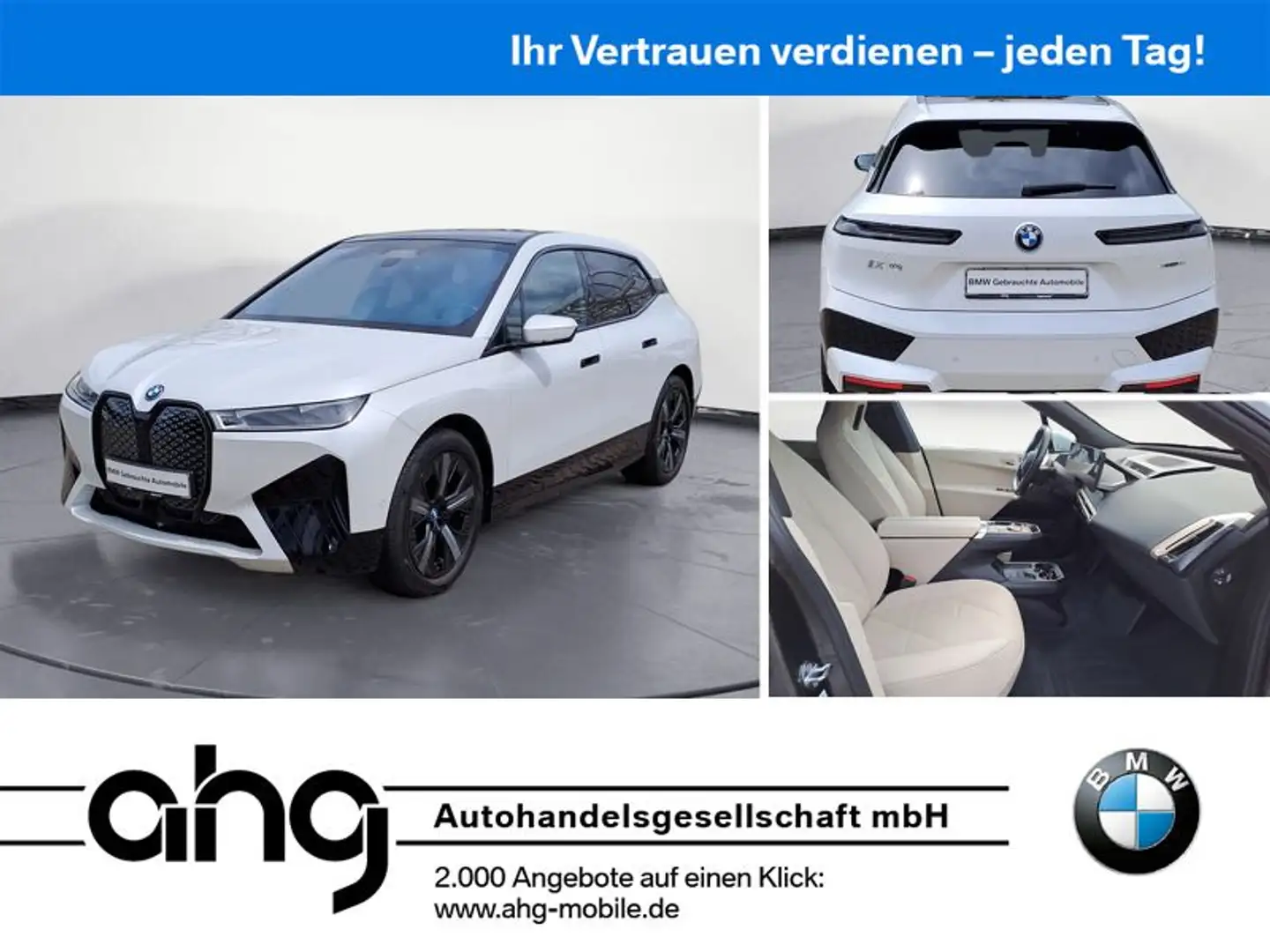 BMW iX xDrive50 Sportpaket Integal-Aktivlenk. AHK Weiß - 1
