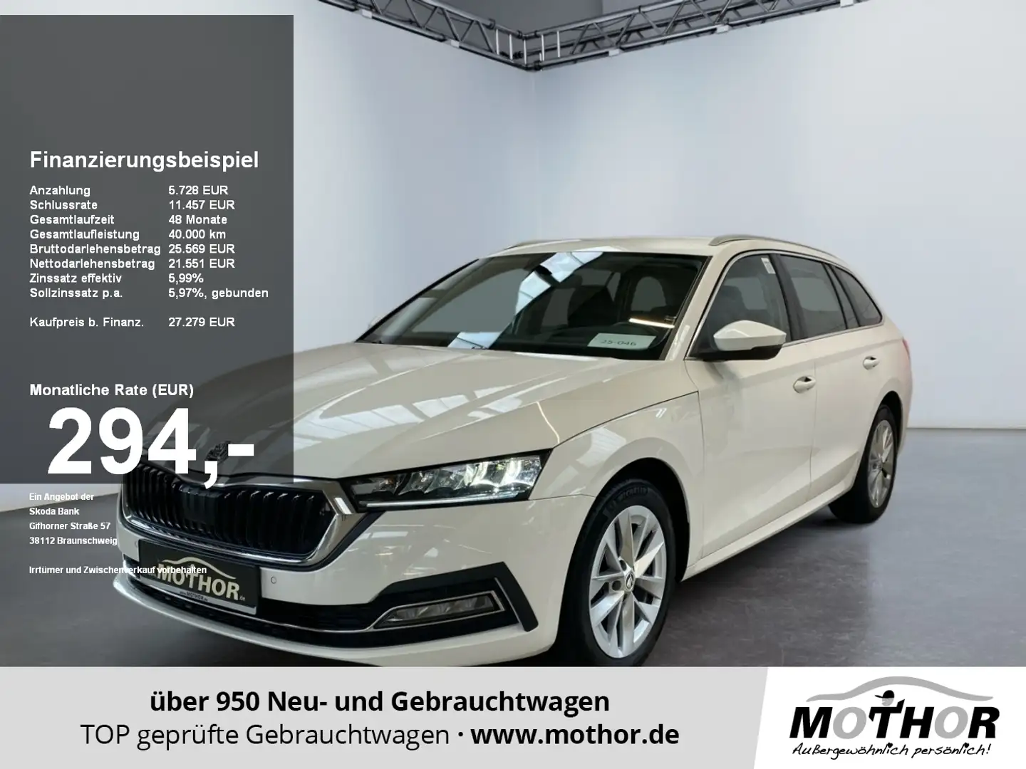 Skoda Octavia Combi Style 2.0 TDI DSG Virtual Cockpit Weiß - 1