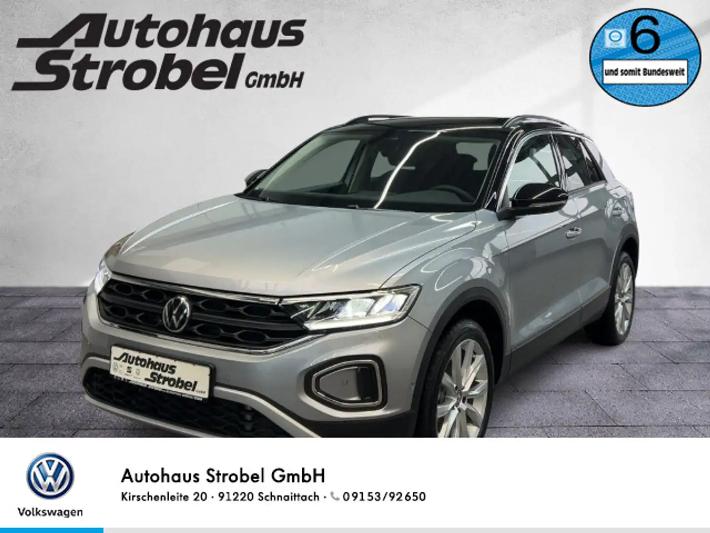 Volkswagen T-Roc 2.0 TDI DSG Life ab 3,99% AHK ACC Navi LED Silber - 1