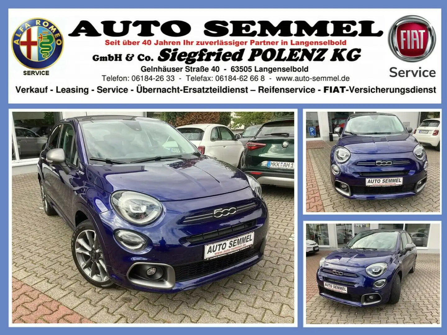 Fiat 500X Dolcevita Sport Hybrid 1.5 GSE 130PS Blu/Azzurro - 1