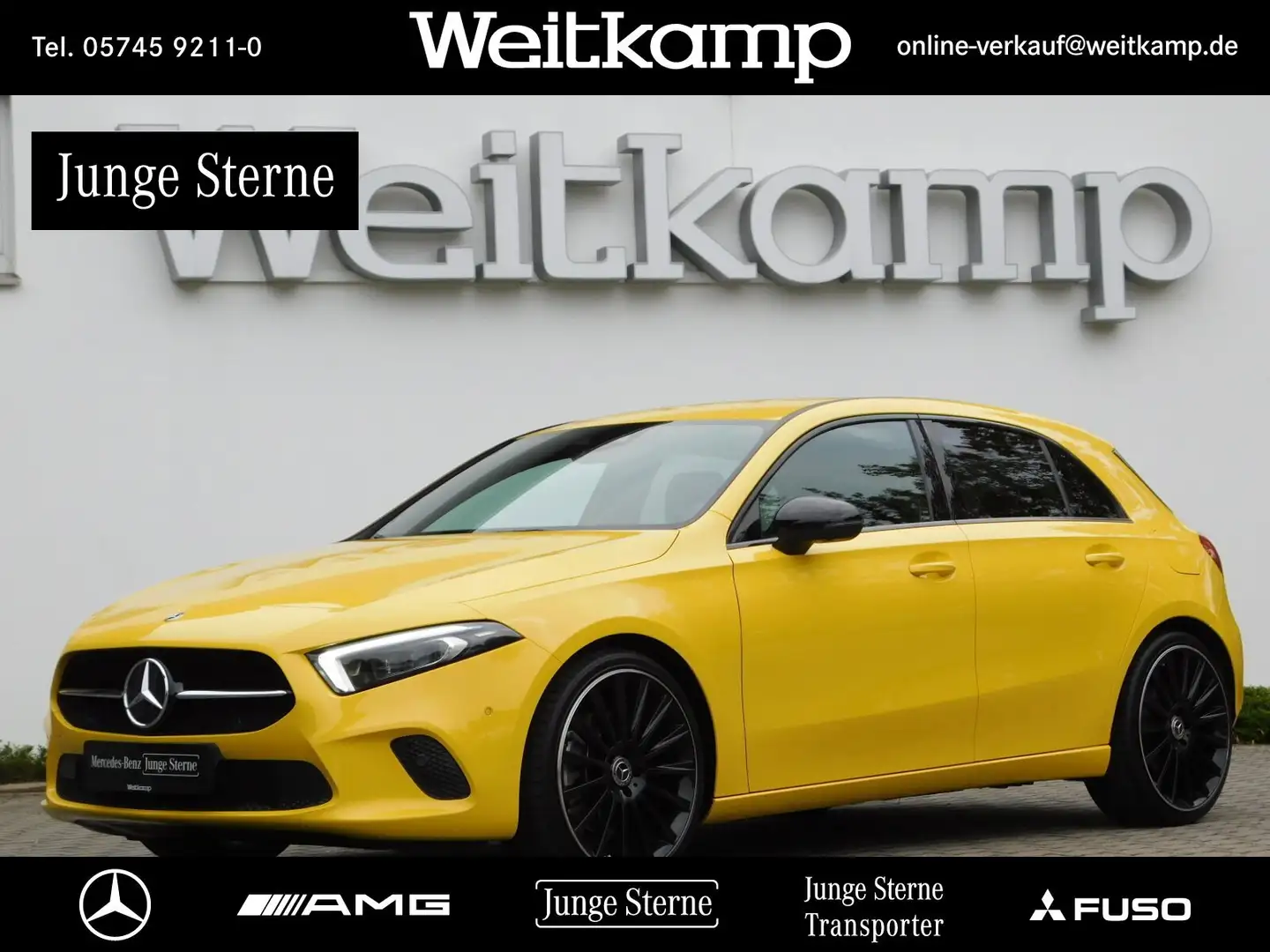 Mercedes-Benz A 250 A 250 MULTIBEAM+360°+HEAD-UP+AHK+19" Progressive Gelb - 1