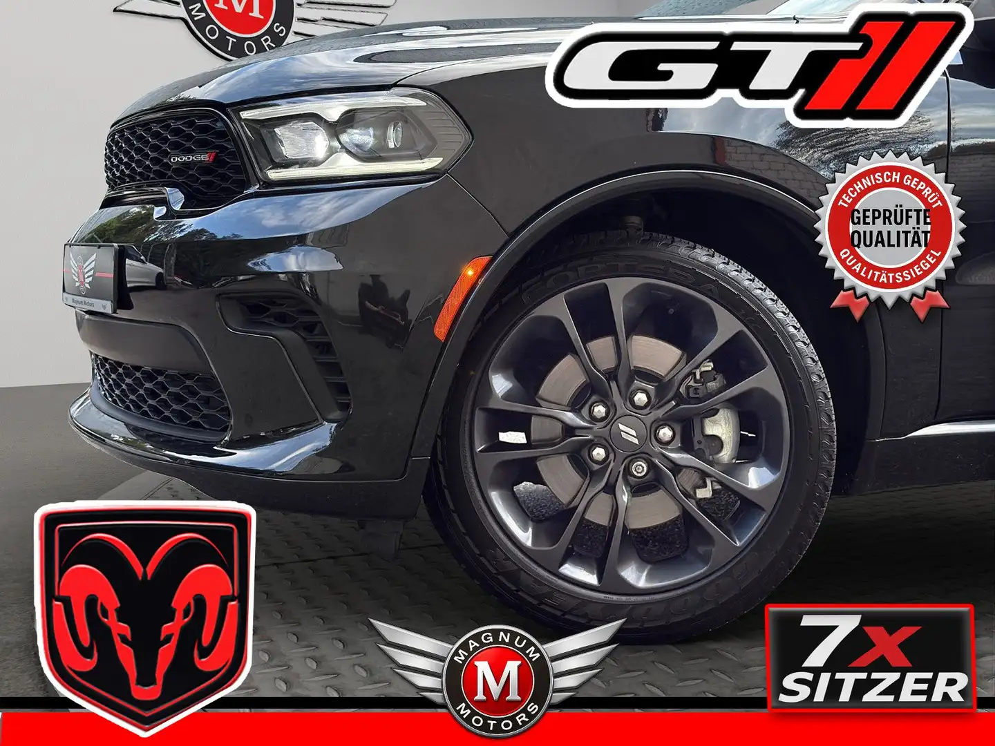 Dodge Durango DURANGO 3.6 V6 GT*Aut.*Leder*Navi*7-SItzer* Schwarz - 1
