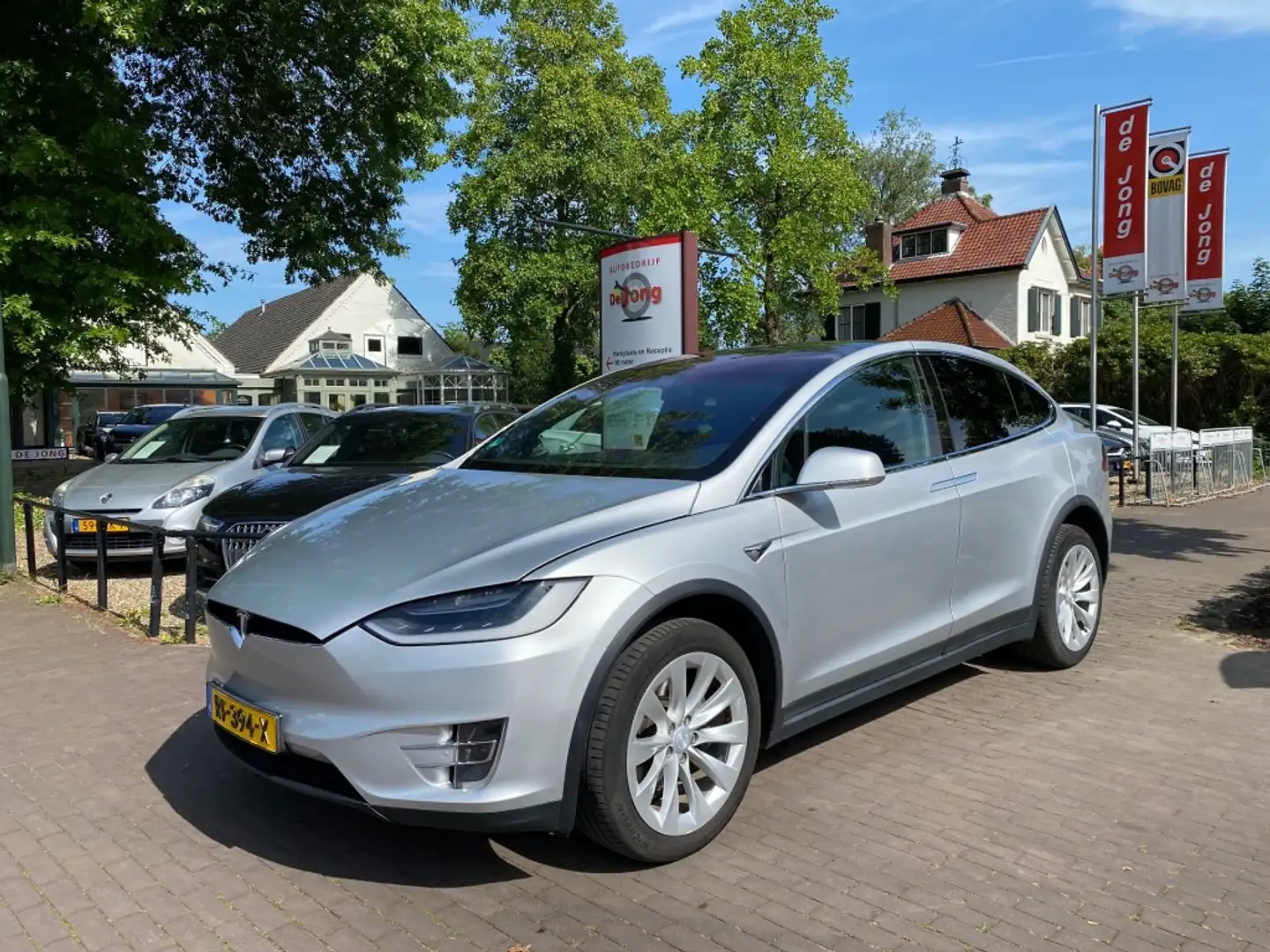 Tesla Model X 90D BASE / TREKHAAK / CAMERA / NAVI / ECC / LUCHTV Gris - 1