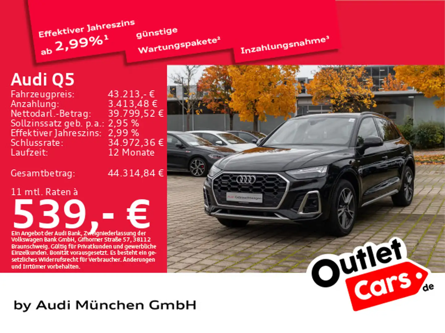 Audi Q5 50 TDI qu. 2x S line AHK/Pano/Matrix Schwarz - 1