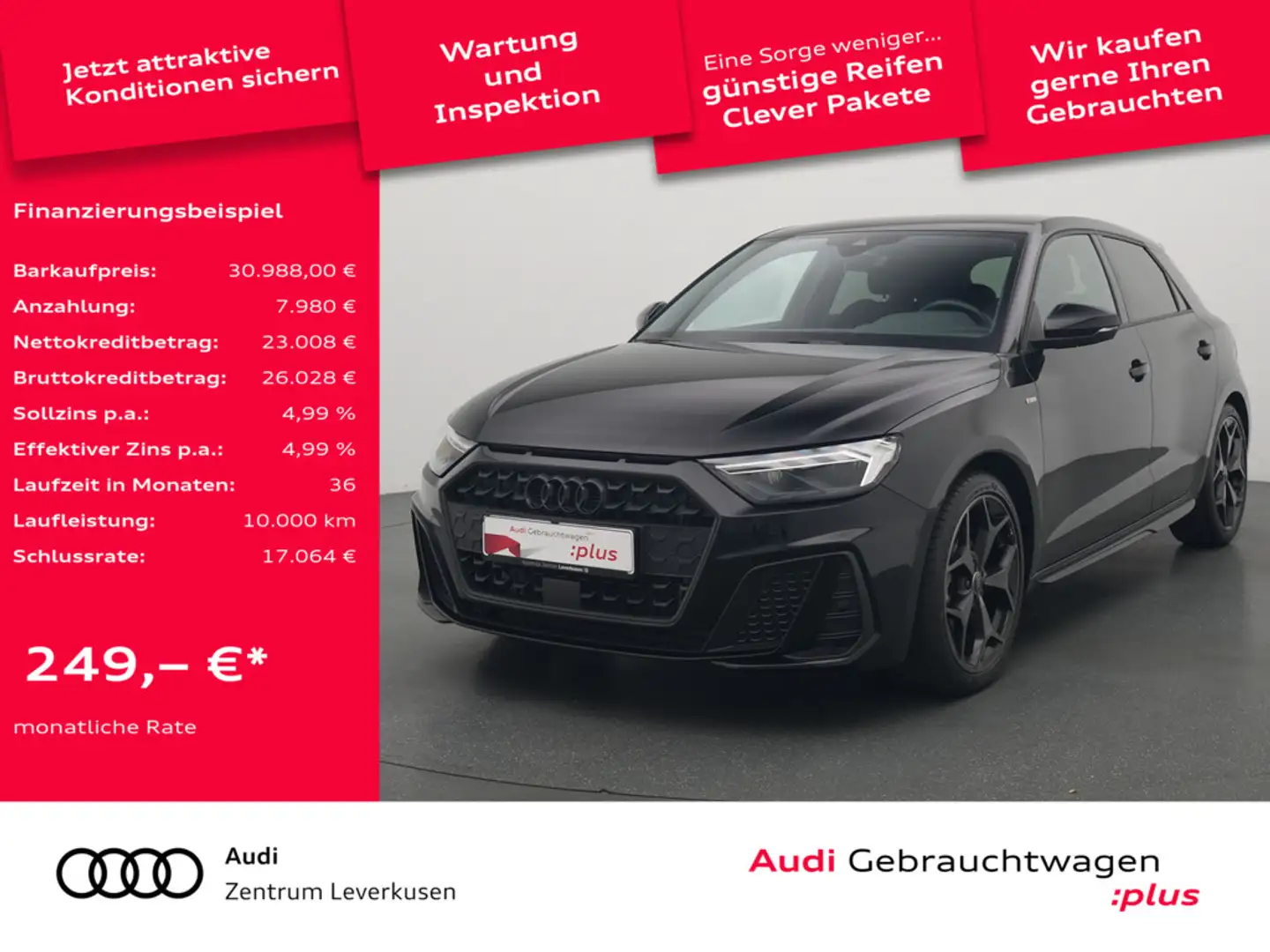 Audi A1 Sportback 35 S line LED KAM SHZ PDC ACC KL Schwarz - 1
