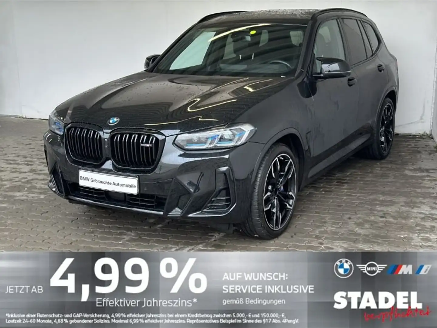 BMW X3 M 40d Navi.Laser.HuD.360°.ACC.AHK.HarmKar.Pano Schwarz - 1
