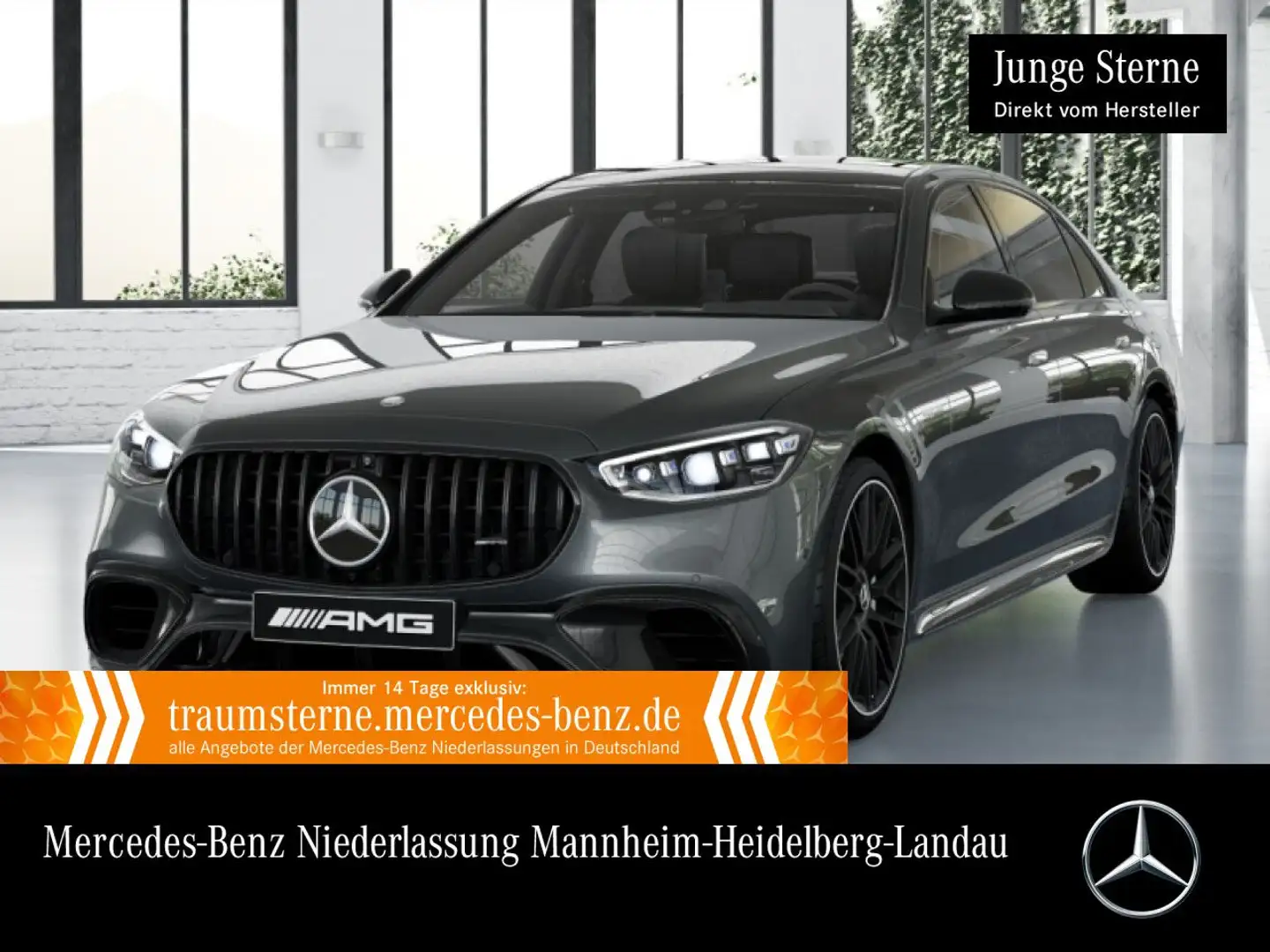 Mercedes-Benz S 63 AMG S 63 E Lang PANO+DIGITAL-L+BURMESTER4D+FAHRASS+TV Grau - 1