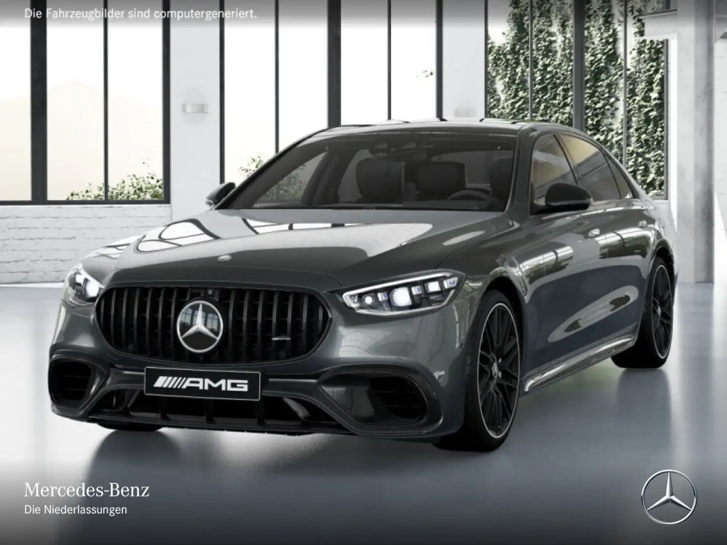 Mercedes-Benz S 63 AMG S 63 E Lang PANO+DIGITAL-L+BURMESTER4D+FAHRASS+TV Grau - 2