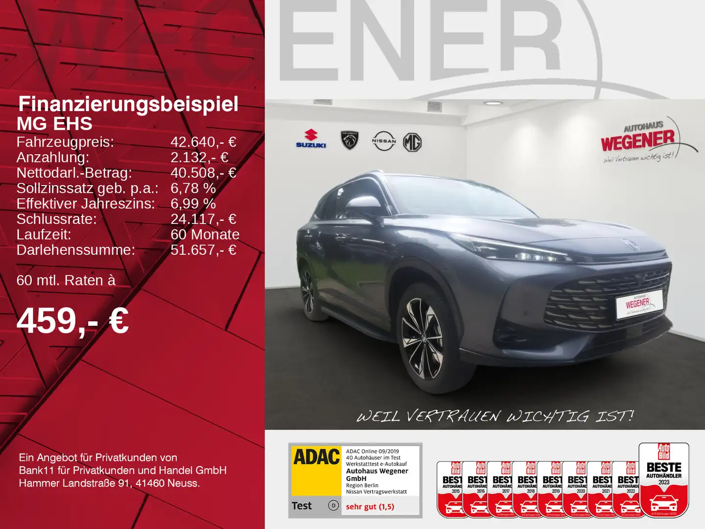MG EHS MG EHS 1.5T 21kWh EDU 2WD Luxury LHD Grau - 2
