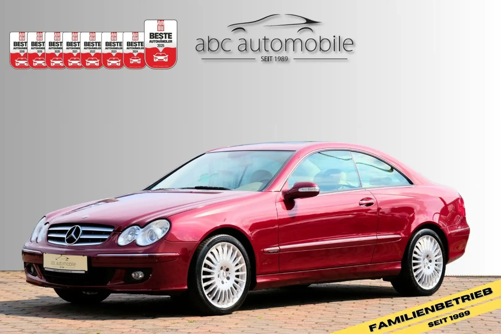 Mercedes-Benz CLK 350 MB Scheckheft 1 Besitzer S-Dach Bi-Xenon Červená - 1