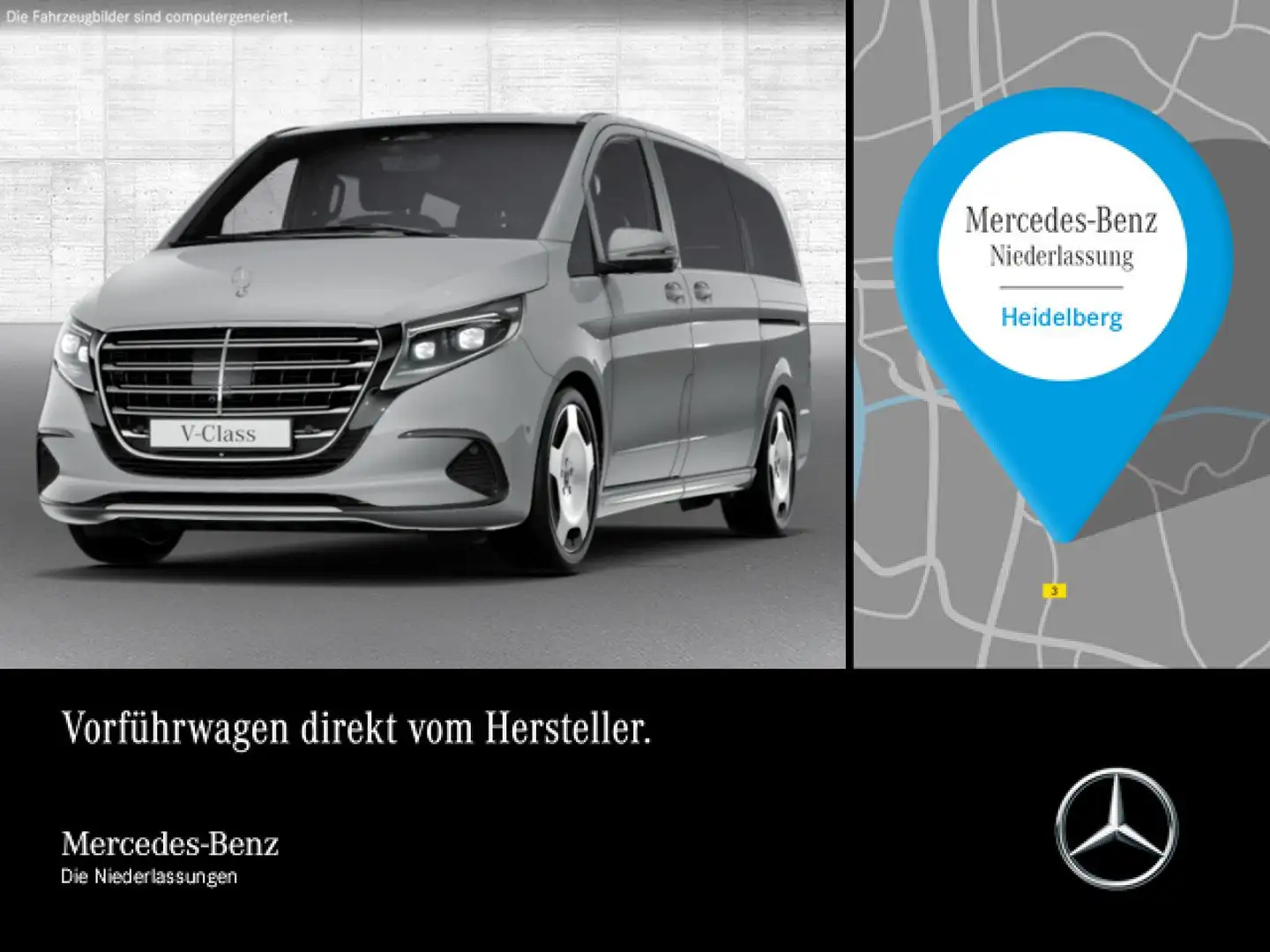 Mercedes-Benz V 300 d EXCLUSIVE+9G+Klimaautom.+Navi+DIS+Sound Grau - 1