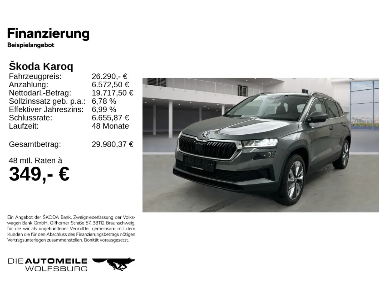 Skoda Karoq 2.0 TDI DSG Style AHK/MAVI/LED/ACC/VIRTUAL Grau - 2