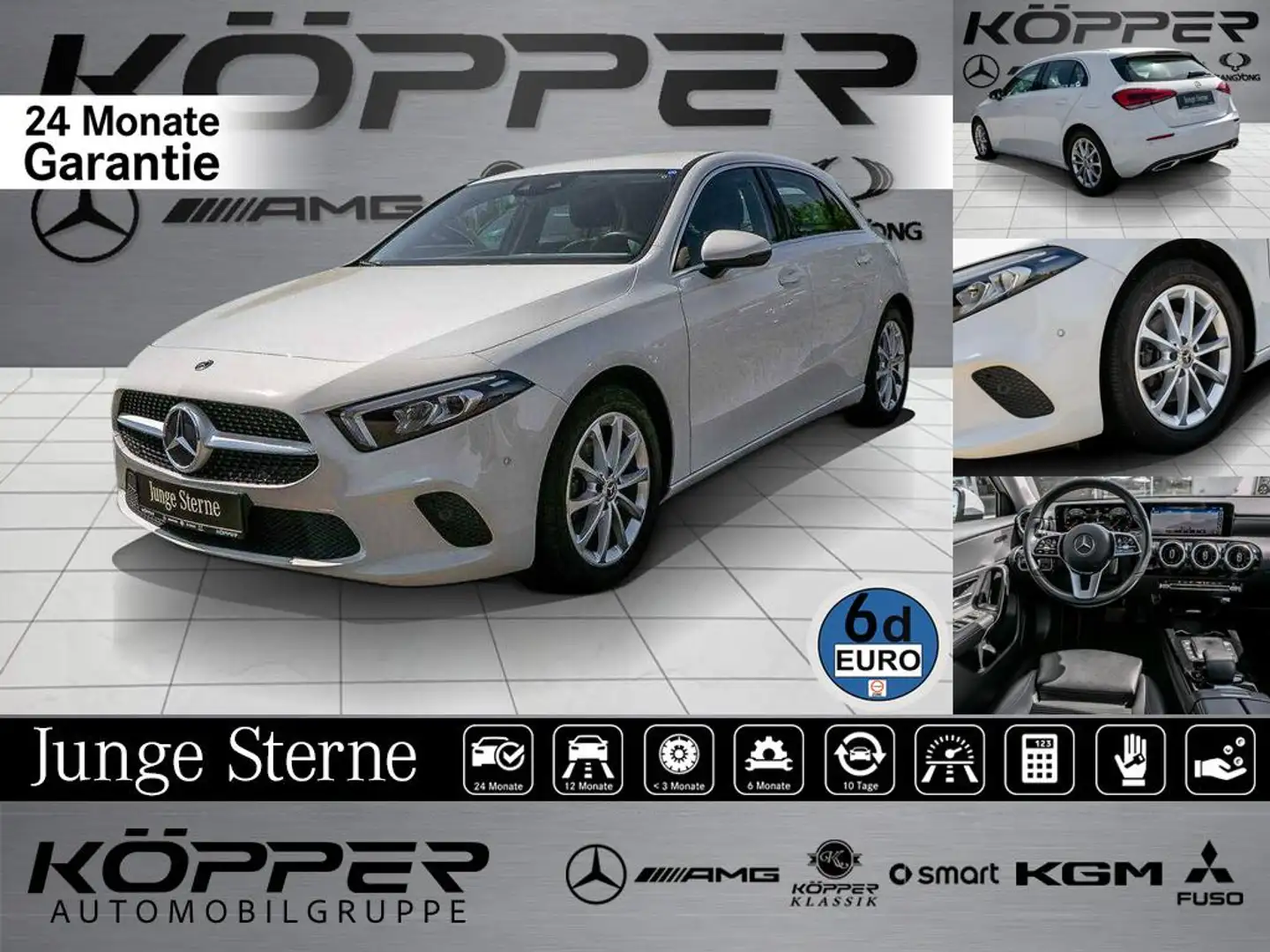 Mercedes-Benz A 200 Progressive ATG LED Business Navi AHK Білий - 1