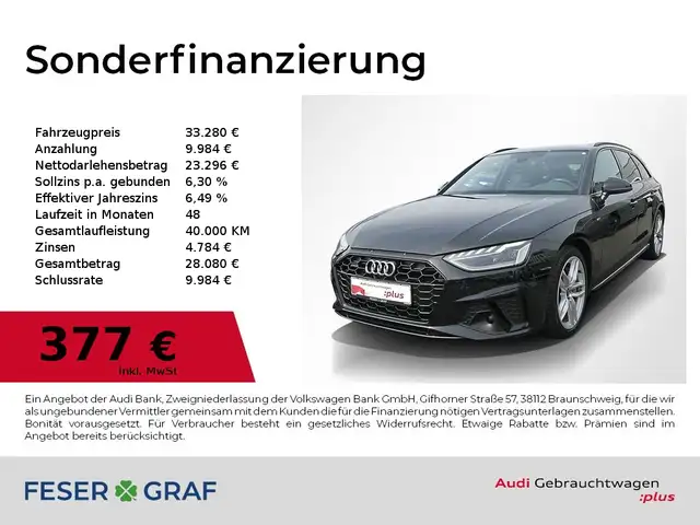 2023 Audi A4 in Black for sale
