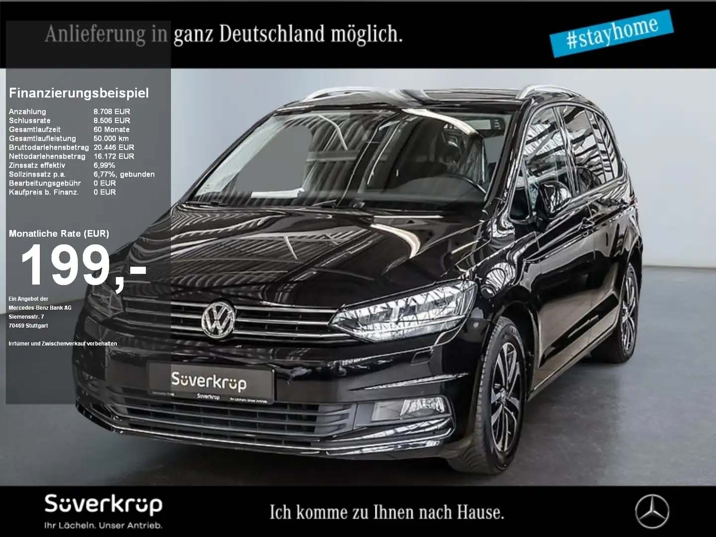 Volkswagen Touran 2.0 TDI IQ.DRIVE Start-Stopp DISTR SPUR Noir - 1