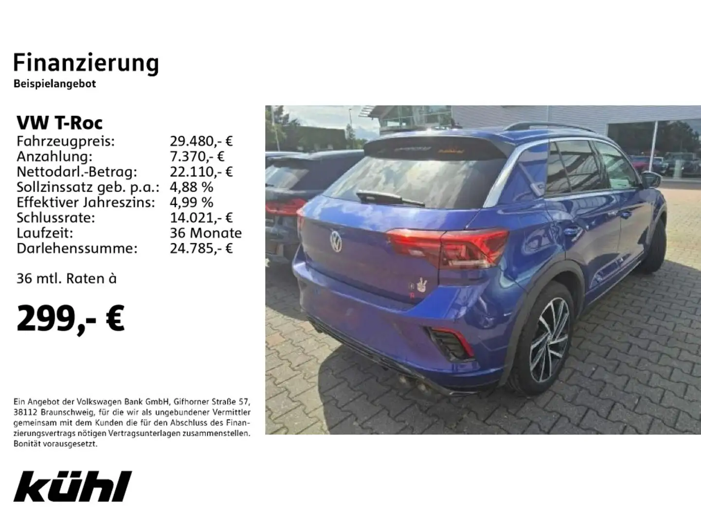 Volkswagen T-Roc R 2.0 TSI 4M DSG LED ACC DCC Kamera App Na Blau - 2