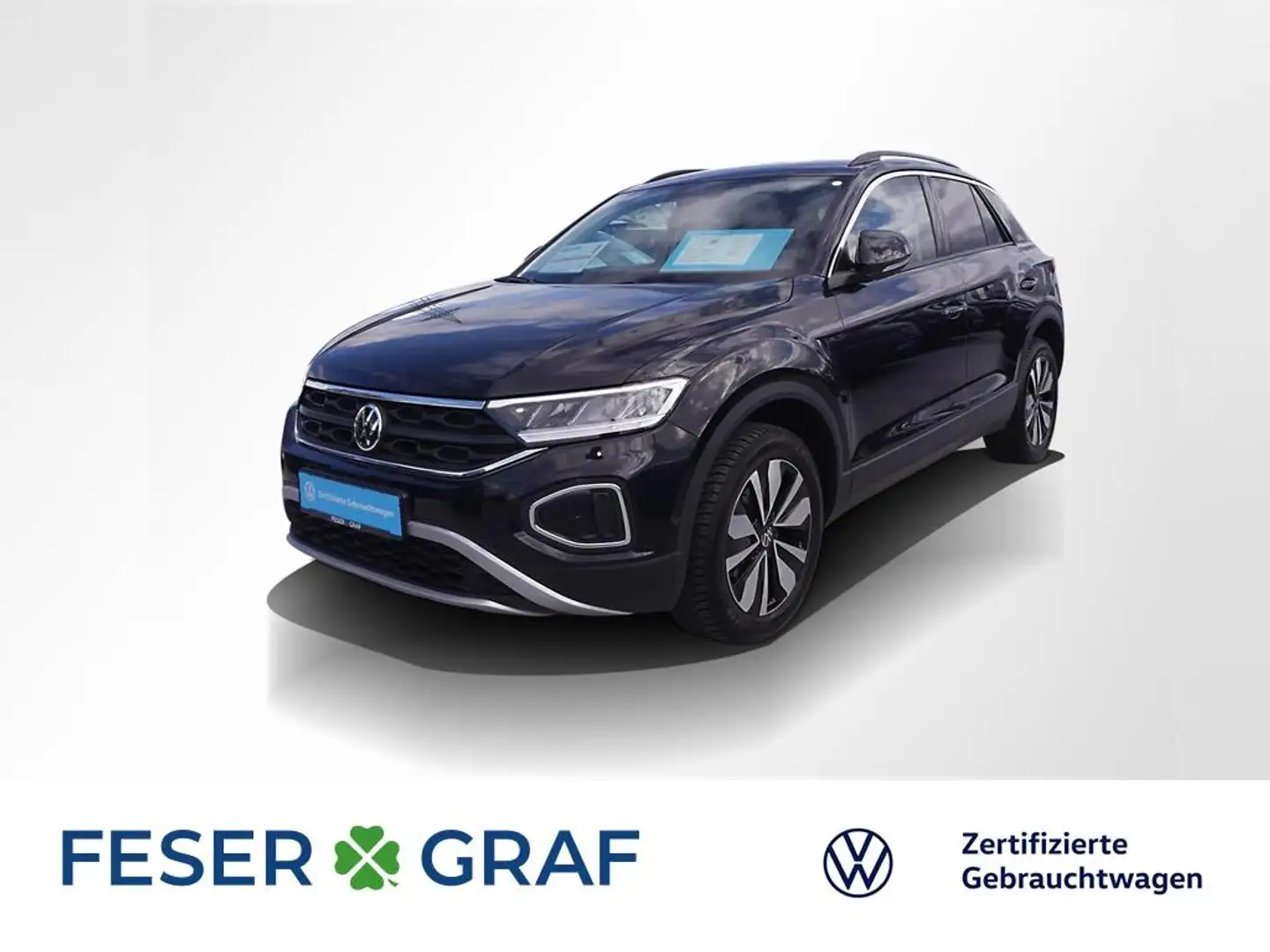 Volkswagen T-Roc 1.0 TSI Goal ACC LED Navi PDC Sitzh. 17" Schwarz - 1
