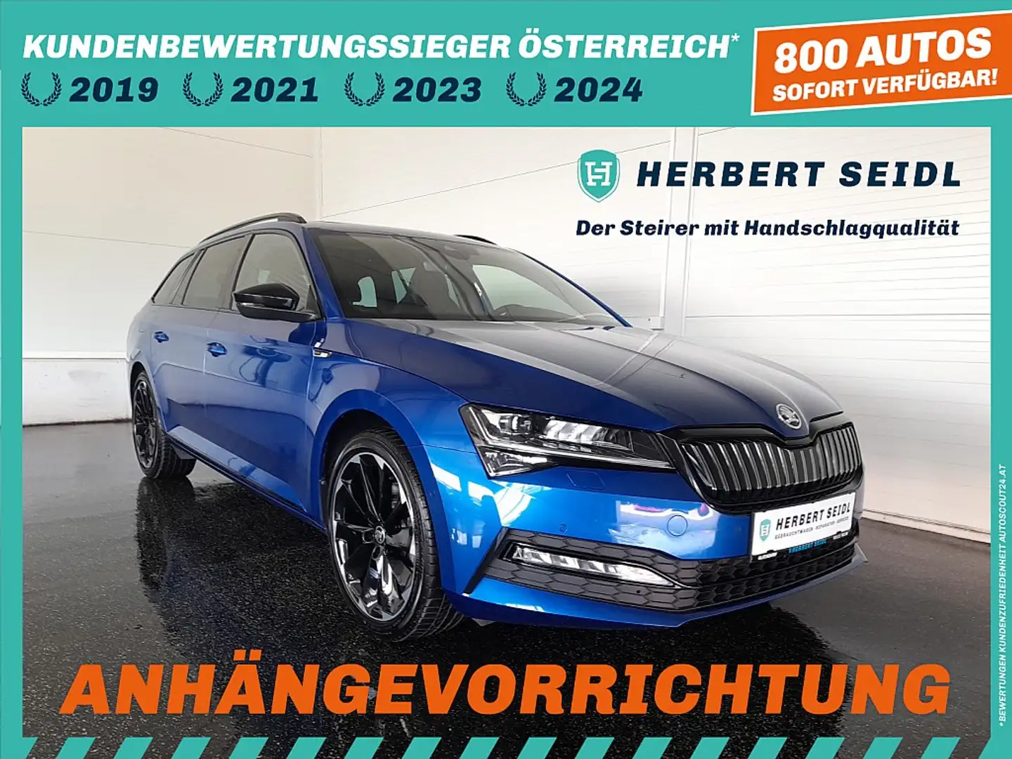 Skoda Superb Kombi SPORTLINE IV 156/218 DSG *SKY / STANDHZG ... Niebieski - 1