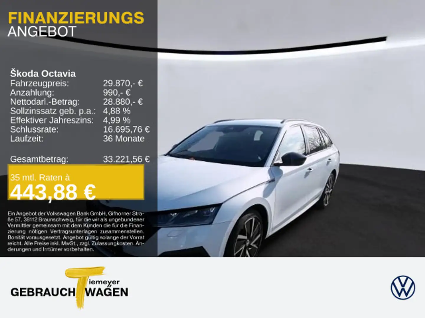 Skoda Octavia Combi 2.0 TDI DSG SPORTLINE MATRIX LM18 Weiß - 1